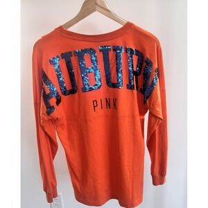 PINK Victoria's Secret BLING Auburn Tigers‎ Long Sleeve Shirt XS Sequin College